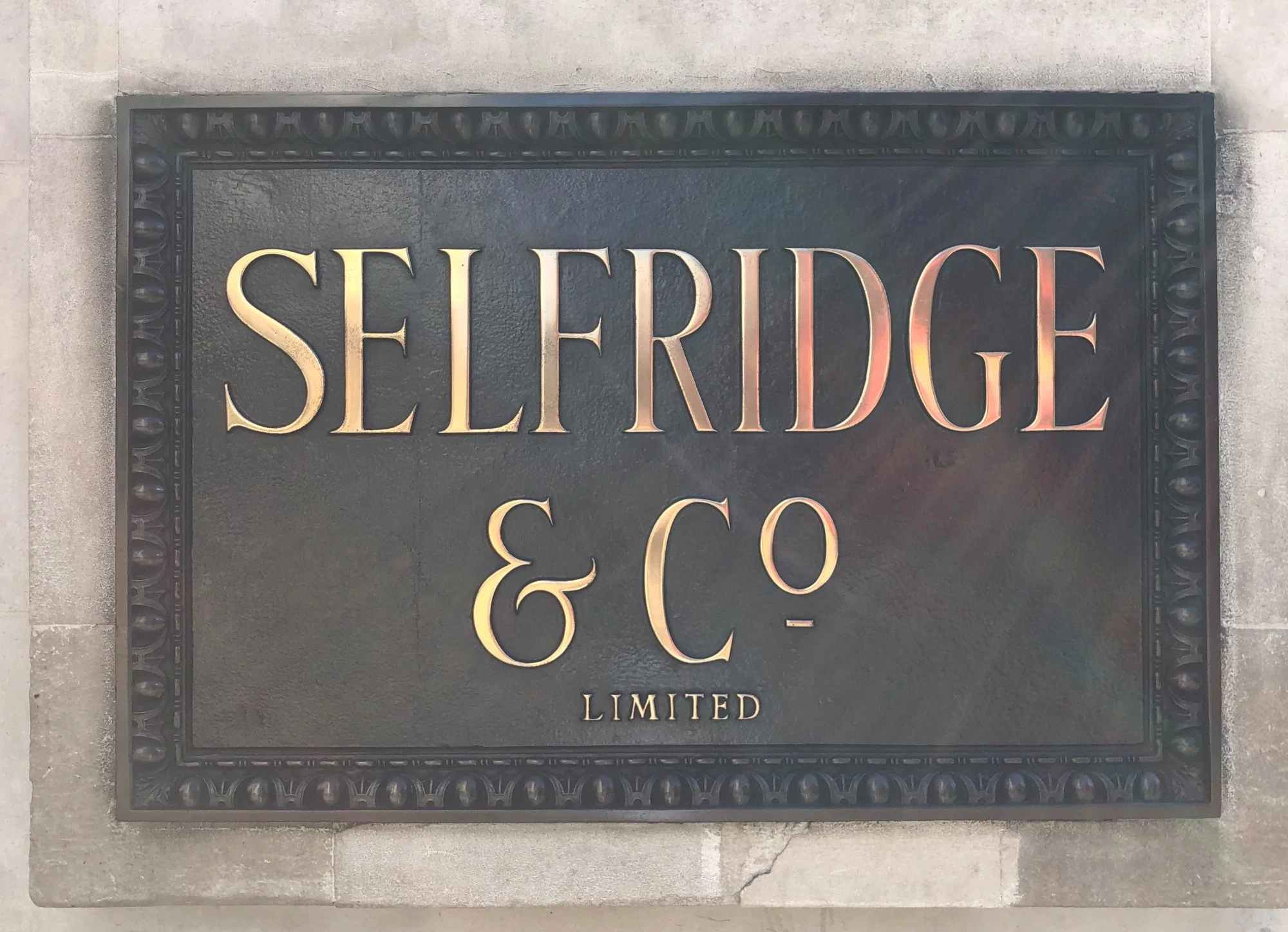 Selfridge plaque