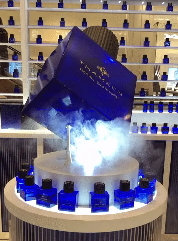 brand space with product display in shop
