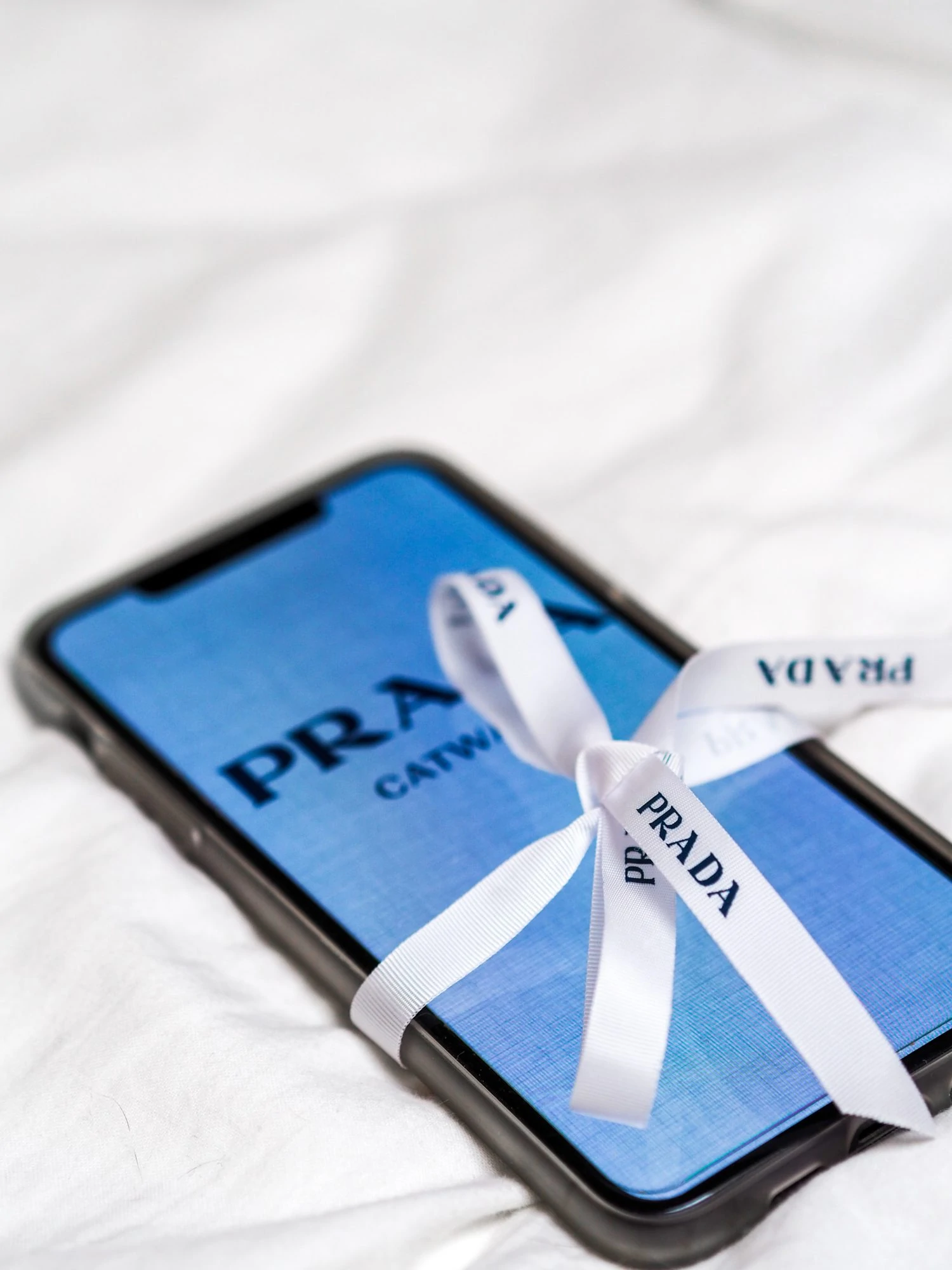 brand packaging on phone